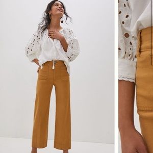 Anthropologie Cropped Wide Leg Pants